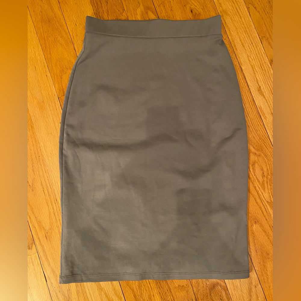 Grey Pencil Skirt